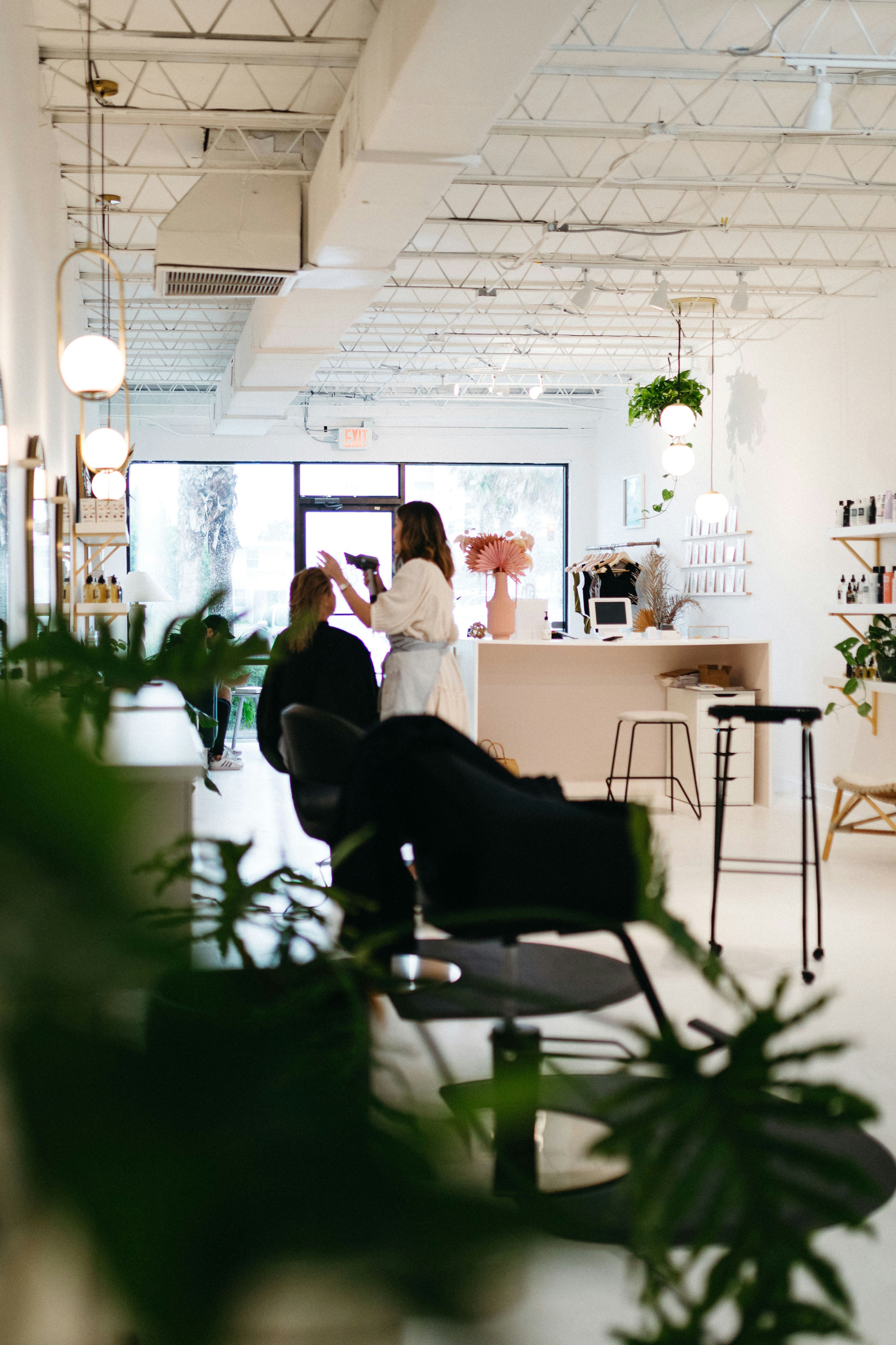 Salon with plants
